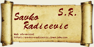 Savko Radičević vizit kartica